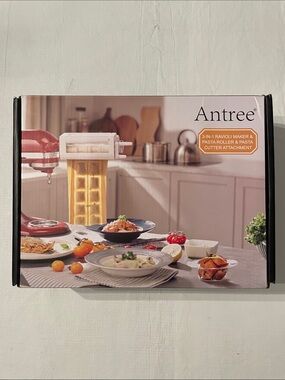 ANTREE 3-IN-1 Pasta Attachment & Ravioli Attachment for KitchenAid Mixers NEW